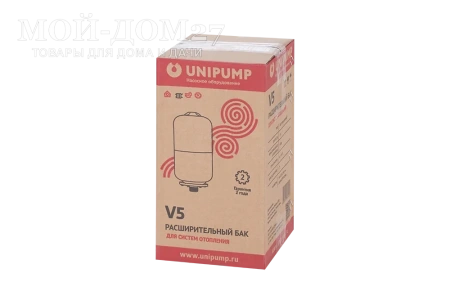 Расширительный бак мембранного типа 5 л. | Мой-Дом27 | Назначение: для систем отопления дома и квартиры <br>
 Объем, л: 5<br>
 Максимальное рабочее давление, бар: 6 <br>
 Максимальная рабочая температура, С: 100 <br>
 Диаметр подключения, дюйм: 1<br>
